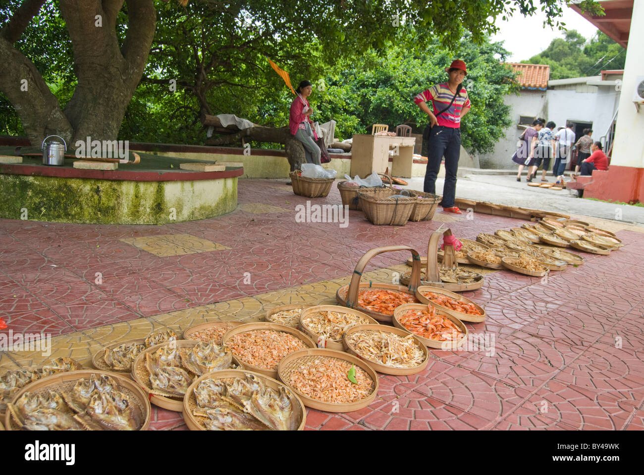 Dried marine products sold in Meizhou Island, Putian, Fujian Stock
