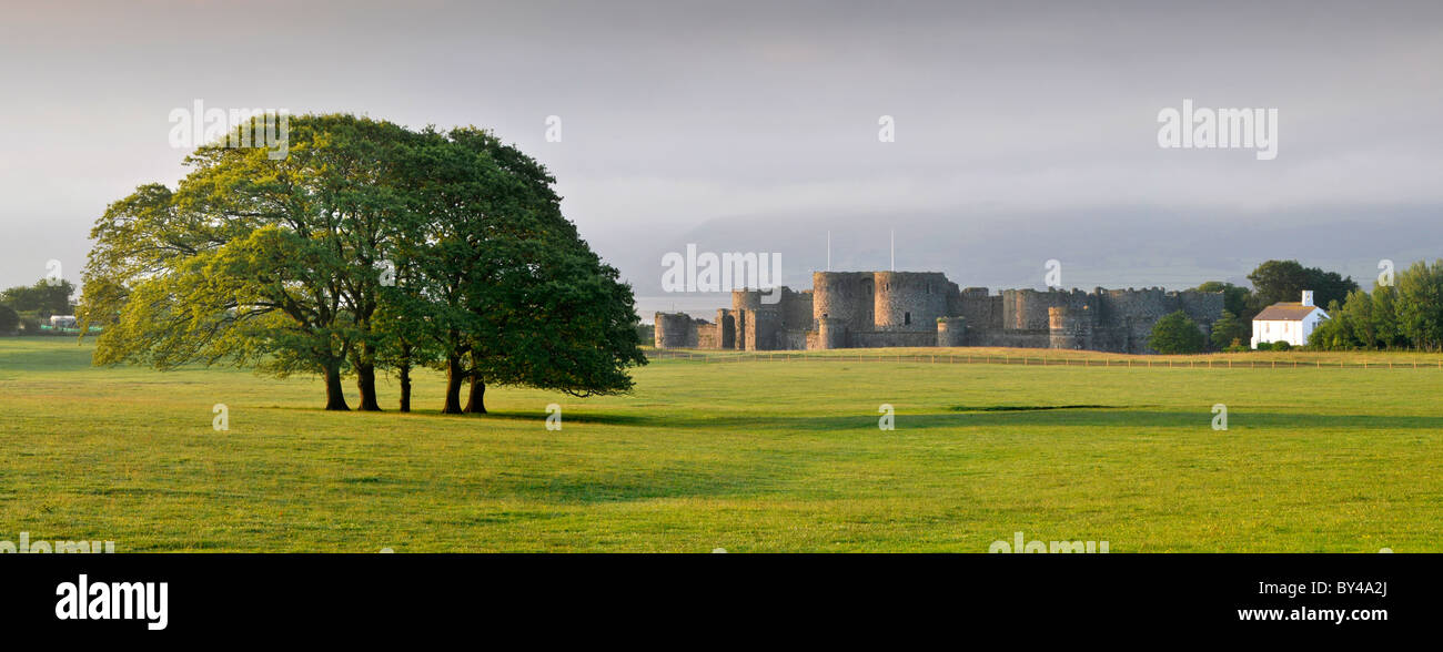 Early Morning at Beaumaris Castle, Anglesey, North Wales, UK Stock Photo