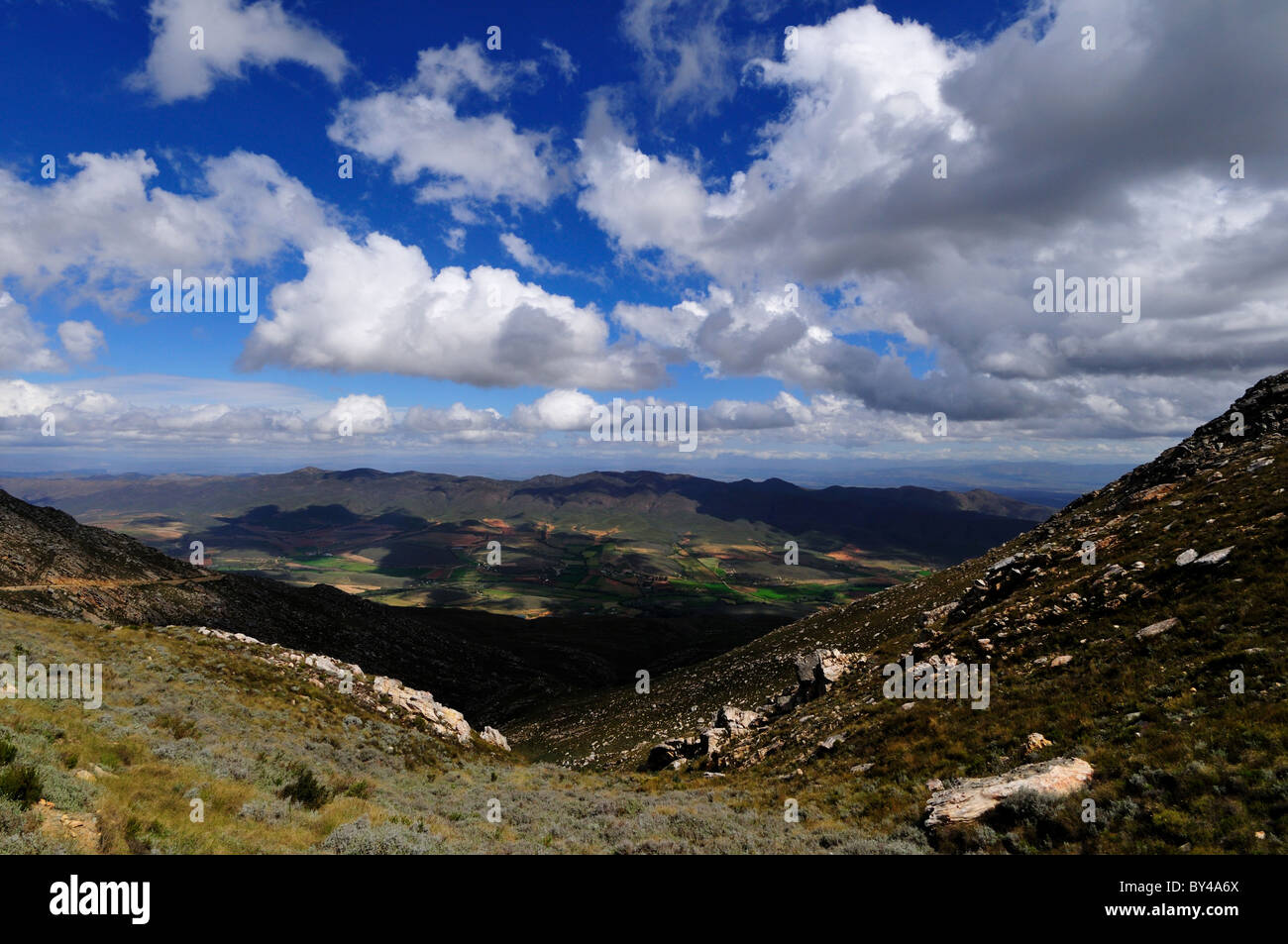 Overlook at the Swartberg Pass. Prince Albert, South Africa. Stock Photo