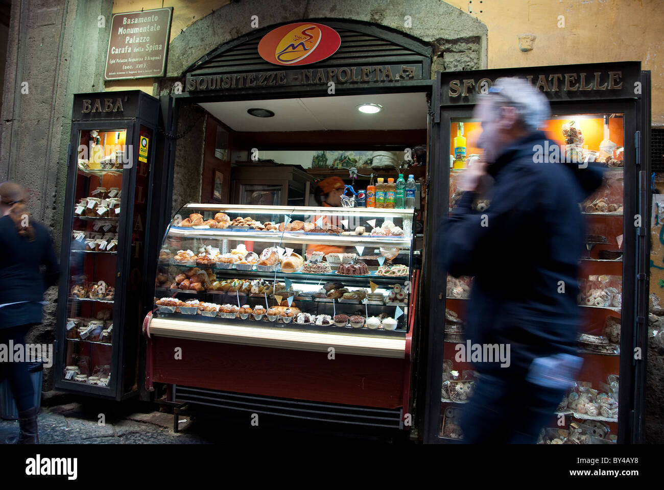 Naples Cake shop in the Spaccanapoli (street) of Naples Stock Photo