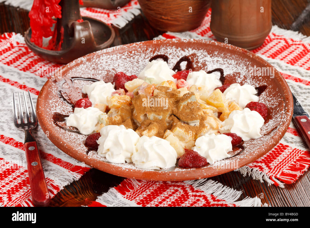 Orange and banana fruit salad hi-res stock photography and images - Alamy
