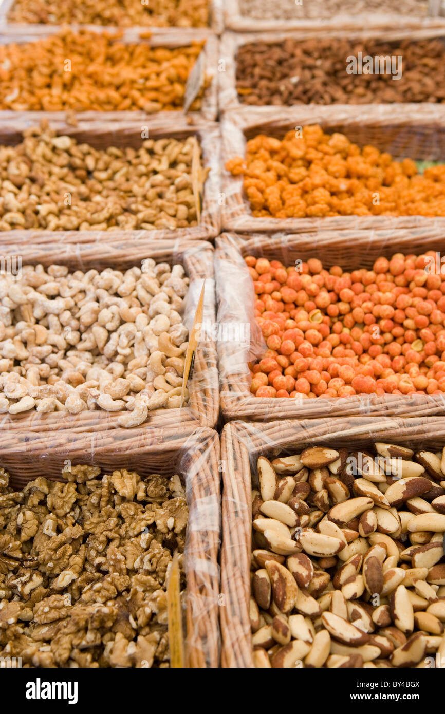 Variety of Nuts For Sale at a Local Market Stock Photo Alamy