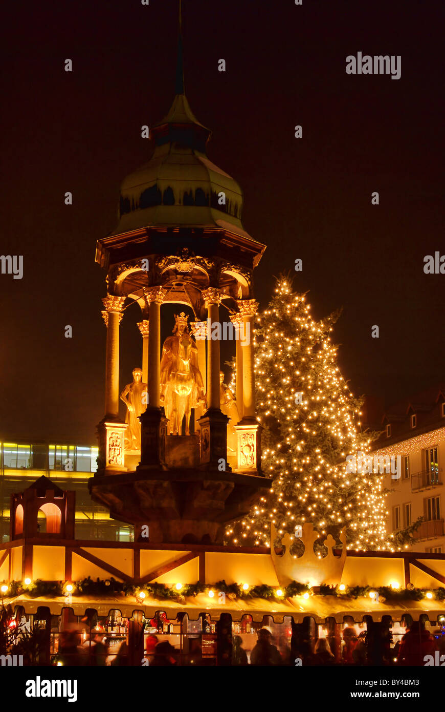 Magdeburg Weihnachtsmarkt - Magdeburg christmas market 08 Stock Photo