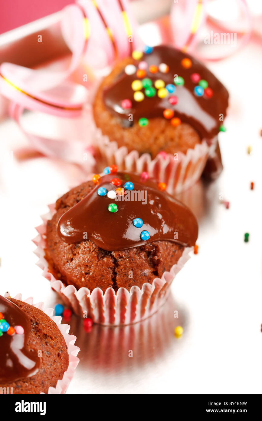 muffins with chocolate Stock Photo - Alamy