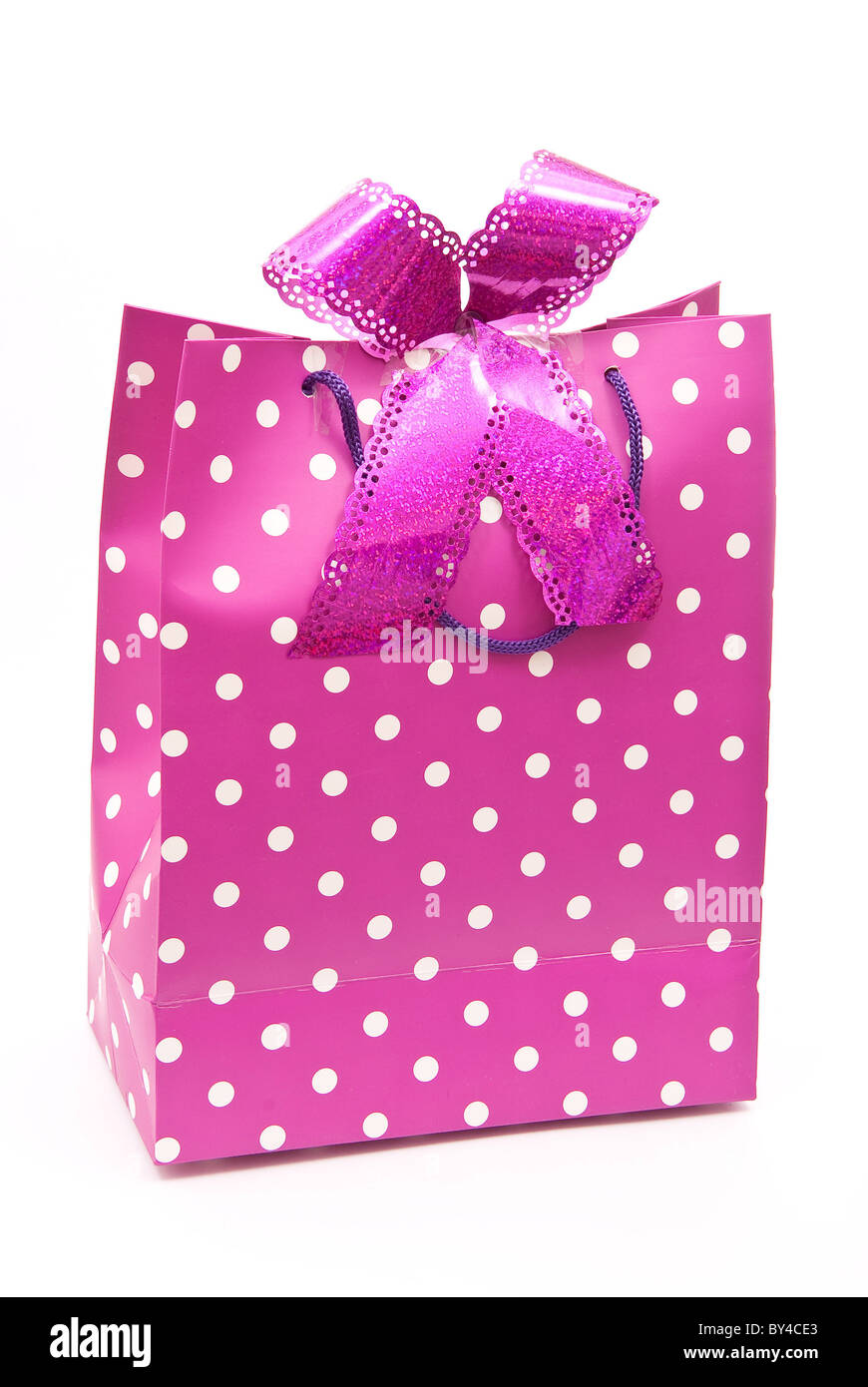 Pink And White Stripe Bow Duffle Bag main image 0