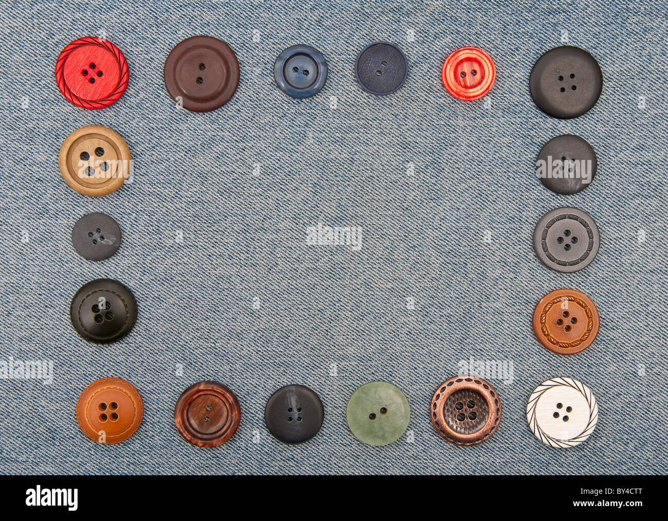 Buttons on jeans Stock Photo Alamy