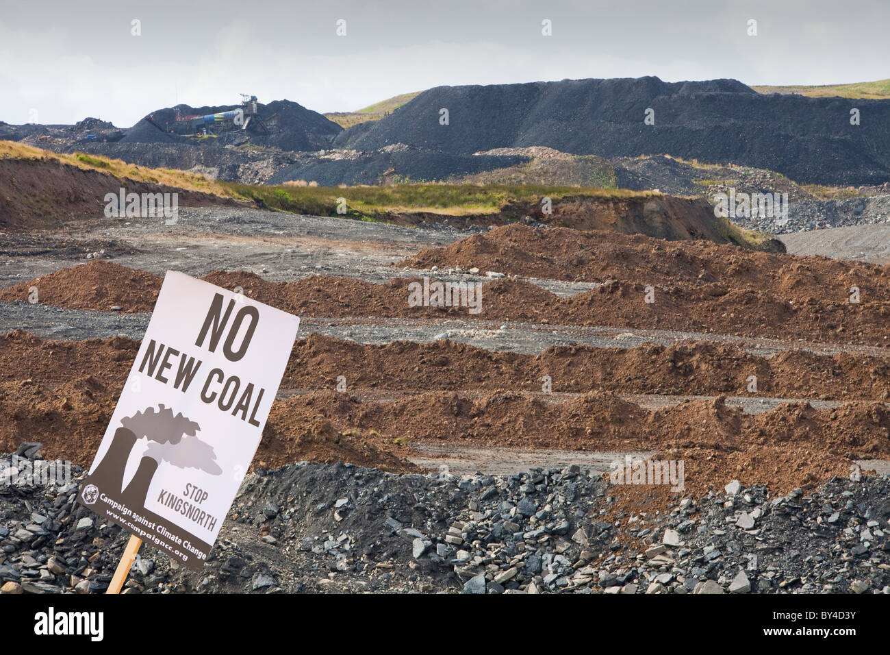 The Glentaggart open cast coal mine in Lanarkshire, Scotland, UK Stock Photo