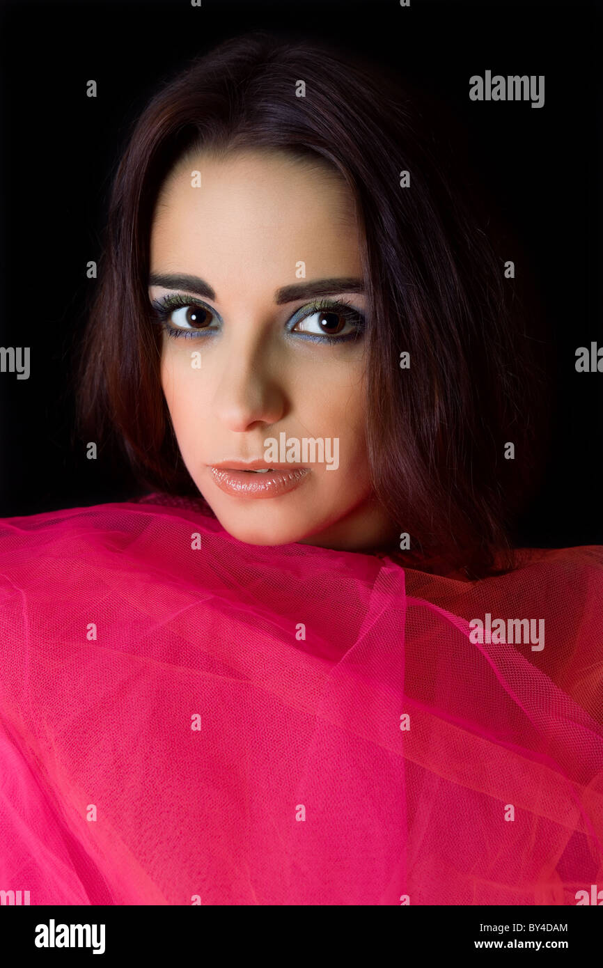 an young beautiful woman close up portrait Stock Photo - Alamy