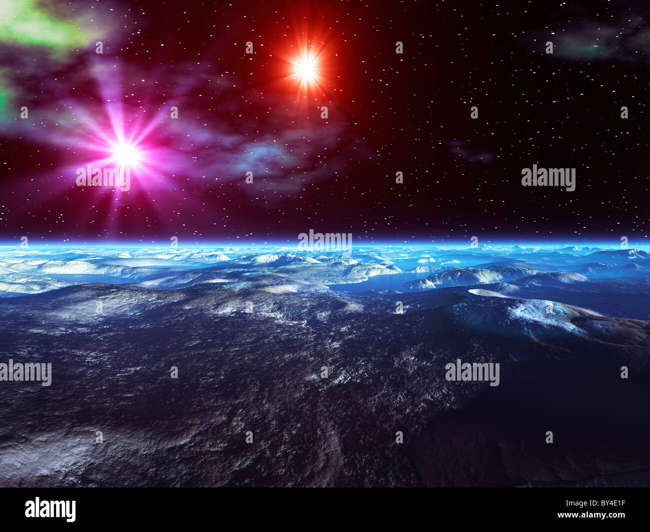 Rock formation and sky with stars Stock Photo - Alamy