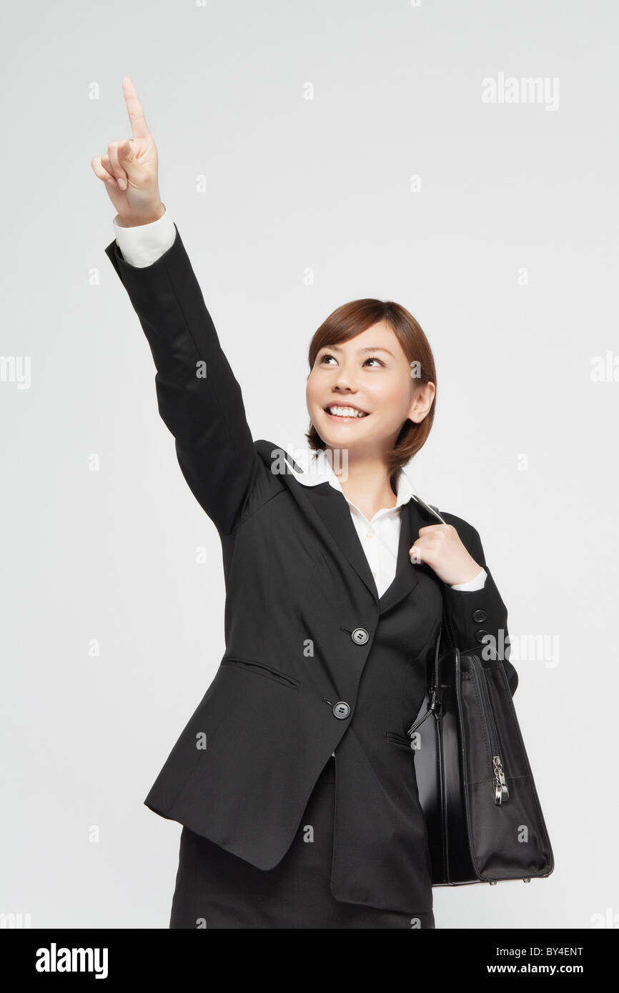 Human finger pointing up hi-res stock photography and images - Alamy