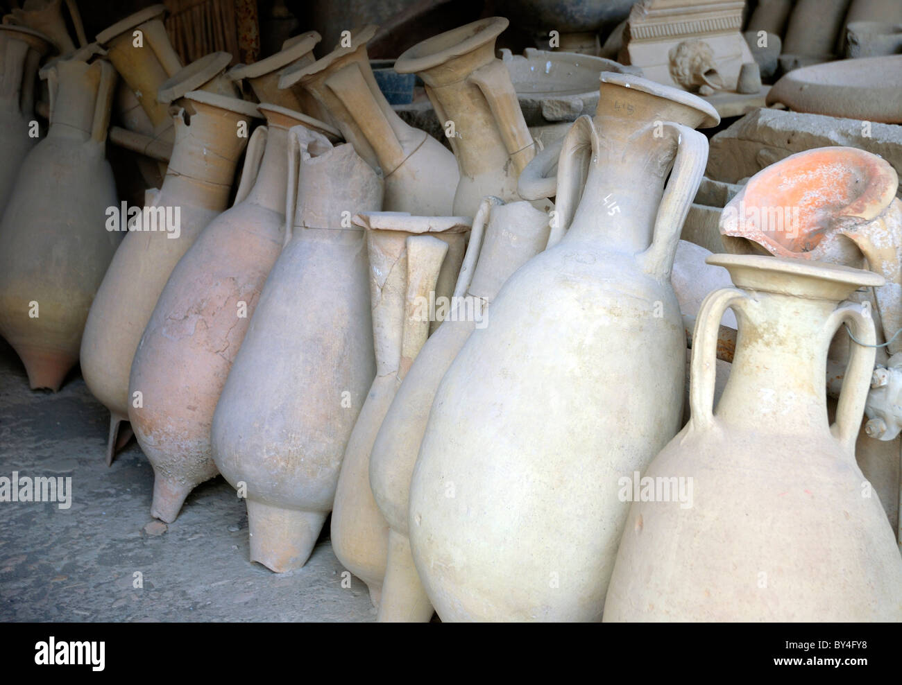 Amphora at Pompeii, near Naples, Italy Stock Photo