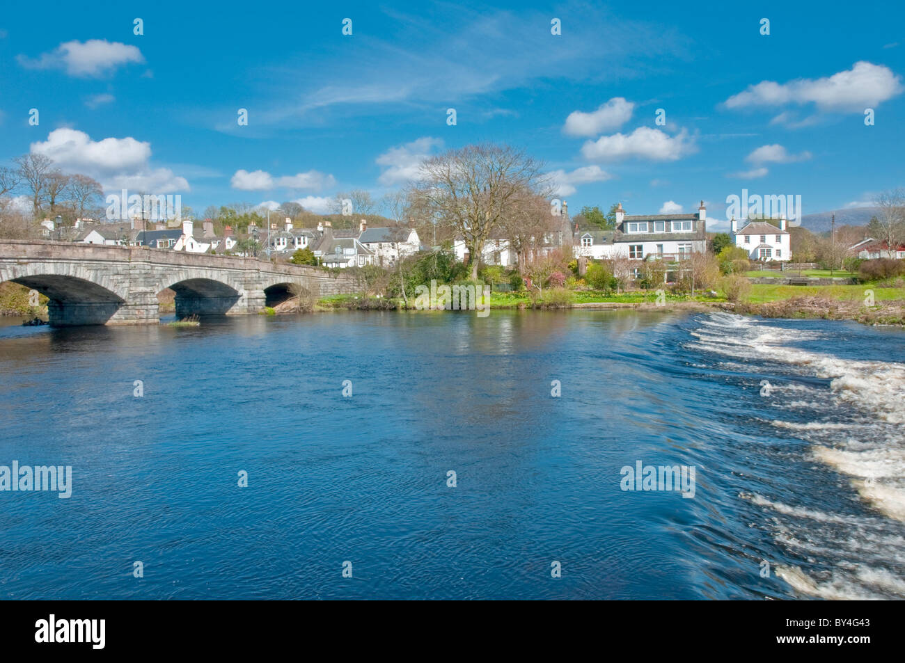 Bridge over the River Cree at Newton Stewart Dumfries & Galloway Scotland Stock Photo Alamy