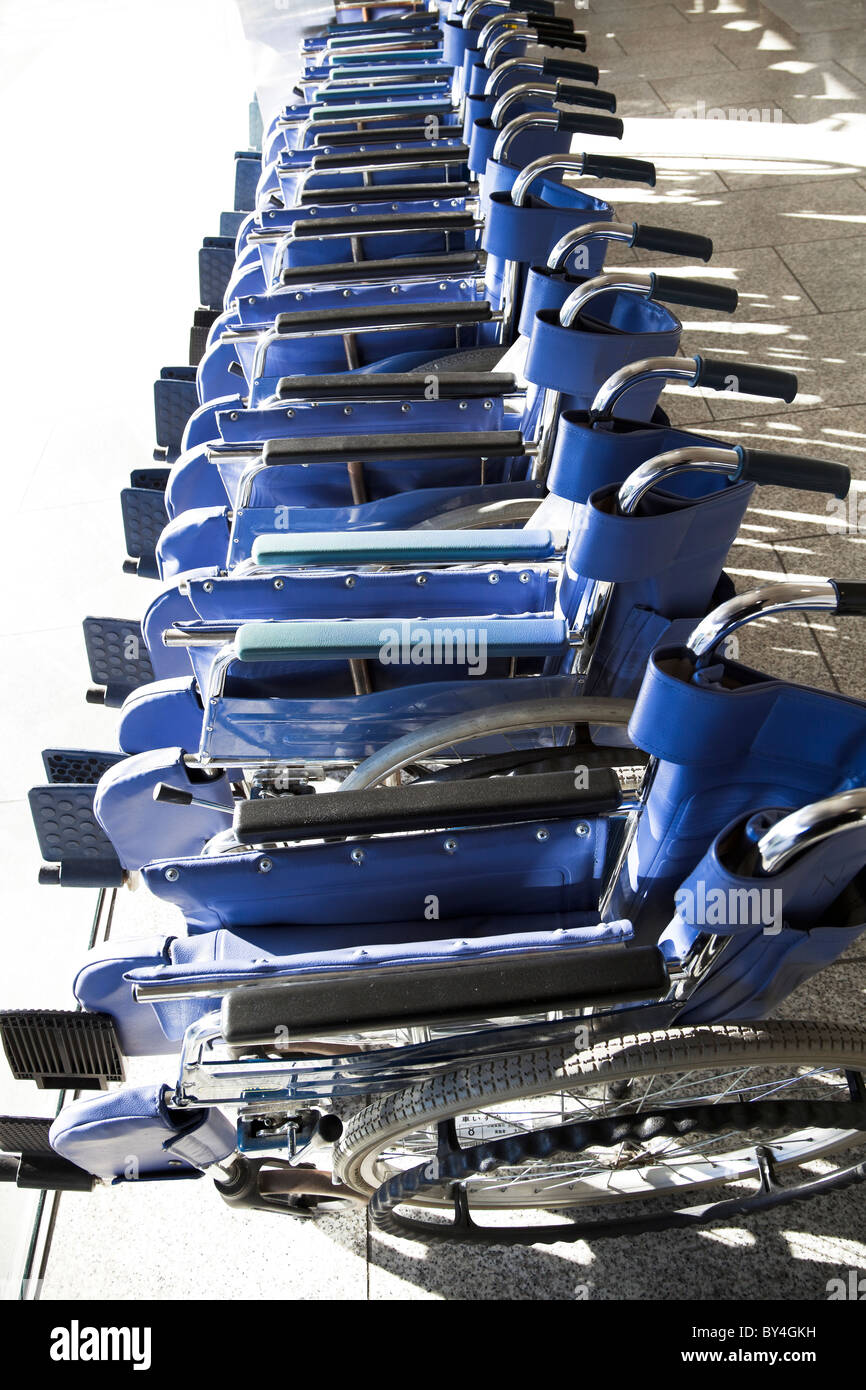 Wheelchairs in Row Stock Photo Alamy