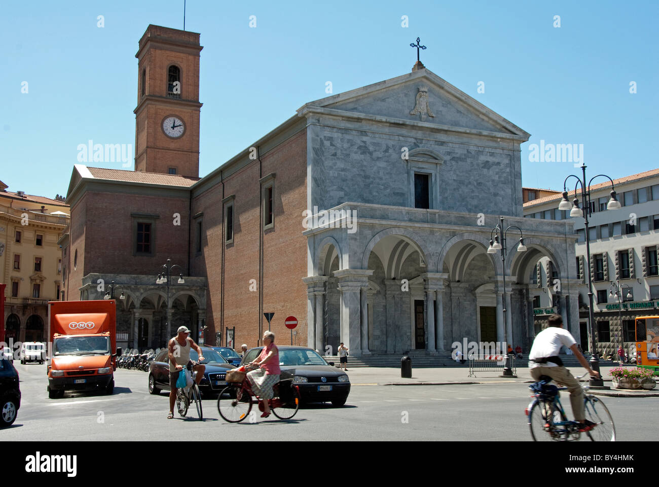 Livorno’s original cathedral (or Duomo), in Piazza Grande Stock Photo