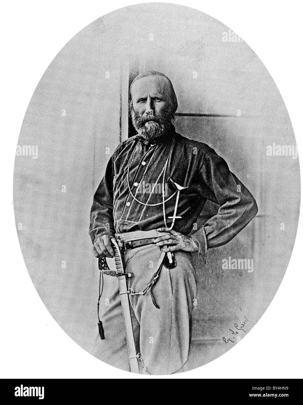 GIUSEPPE GARIBALDI (1807-1882) Italian revolutionary soldier and politician photoghraphed by Nadar in 1860 Stock Photo