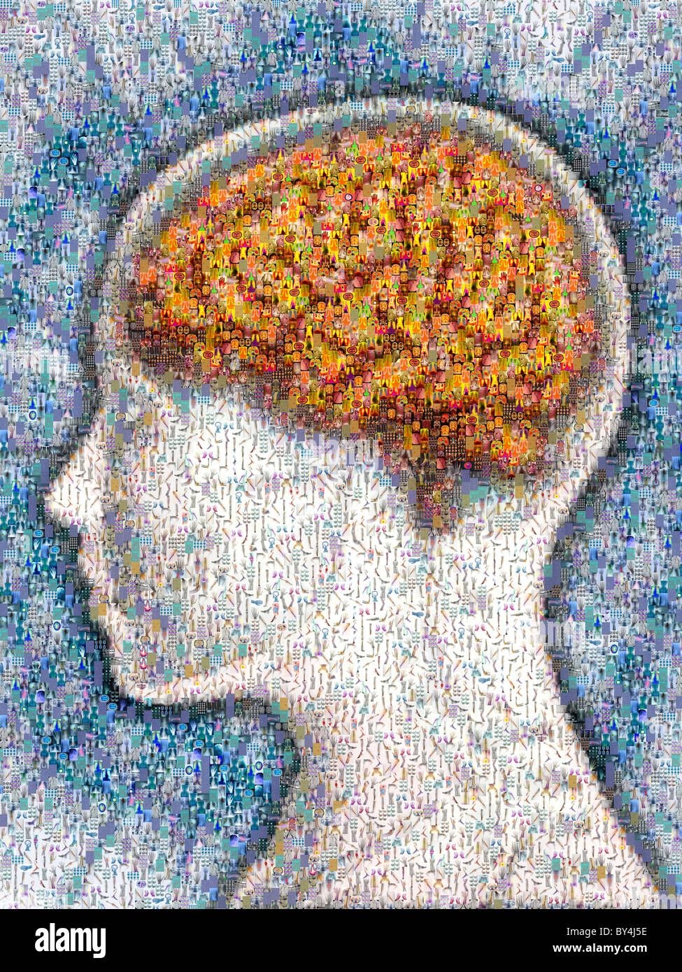 The Brain within the Skeleton, artwork - Stock Image - C020/0874 - Science  Photo Library