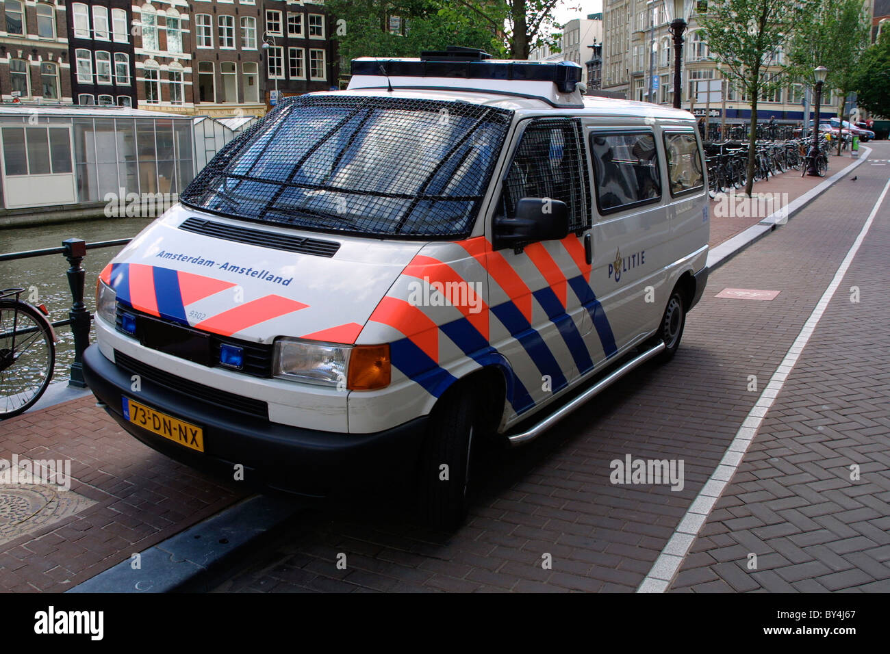 Amsterdam Police van Stock Photo