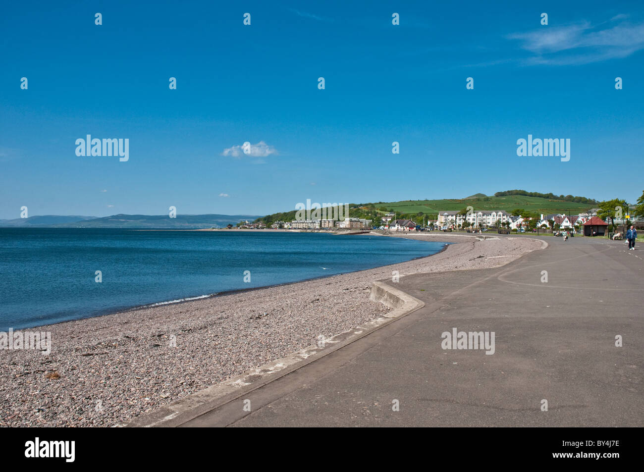 Promenade & beach Largs North Ayrshire Scotland Stock Photo Alamy