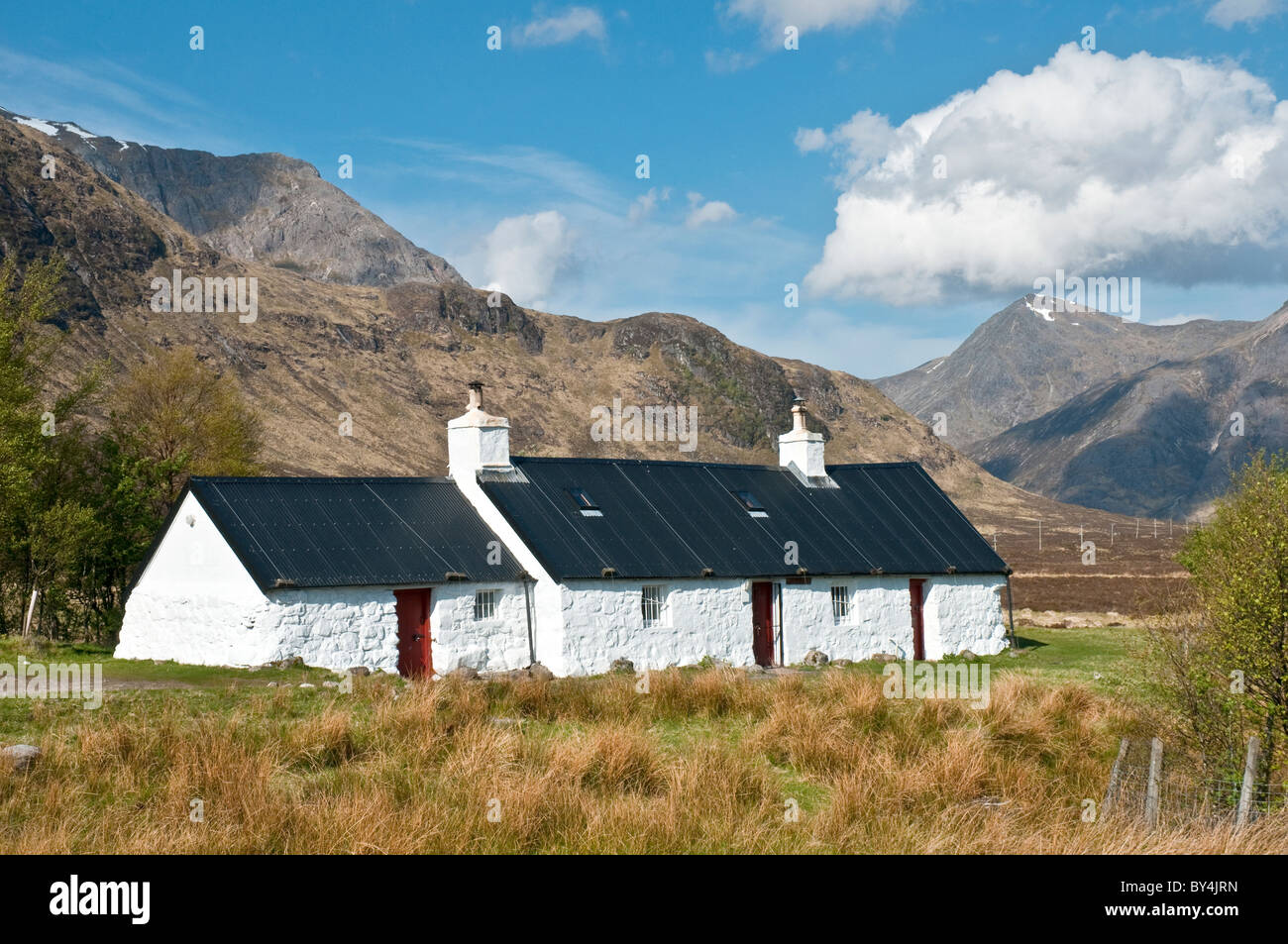Black Rock Cottage Glencoe Highland Scotland Stock Photo