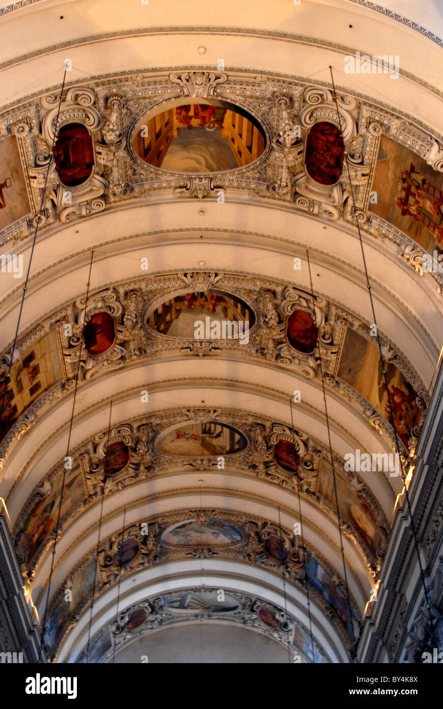 Dom at Salburg, interior ceiling, Austria Stock Photo