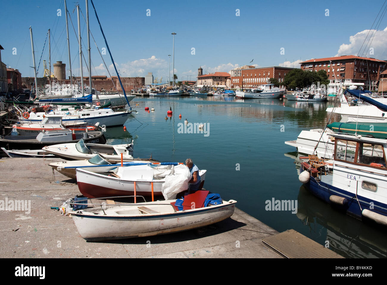 Livorno Harbour Stock Photo