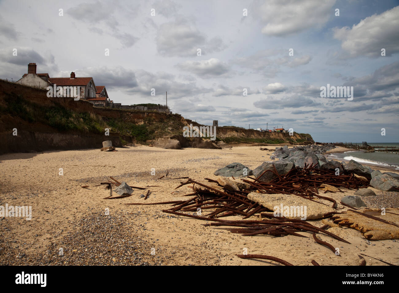 Sea defenses coastal erosion happisburgh hi-res stock photography and ...
