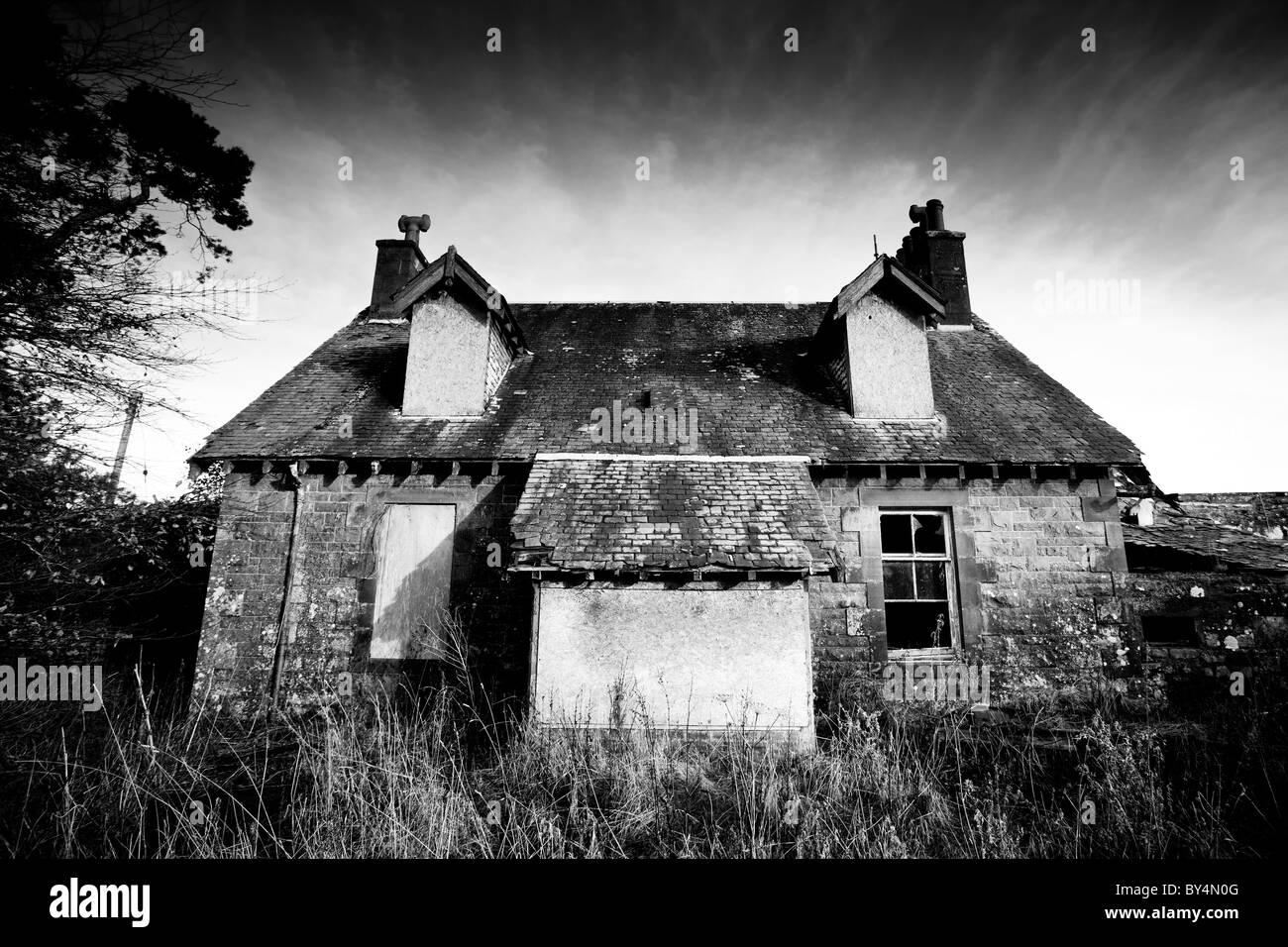 Abandoned and empty house, Dumfries and Galloway, Scotland Stock Photo