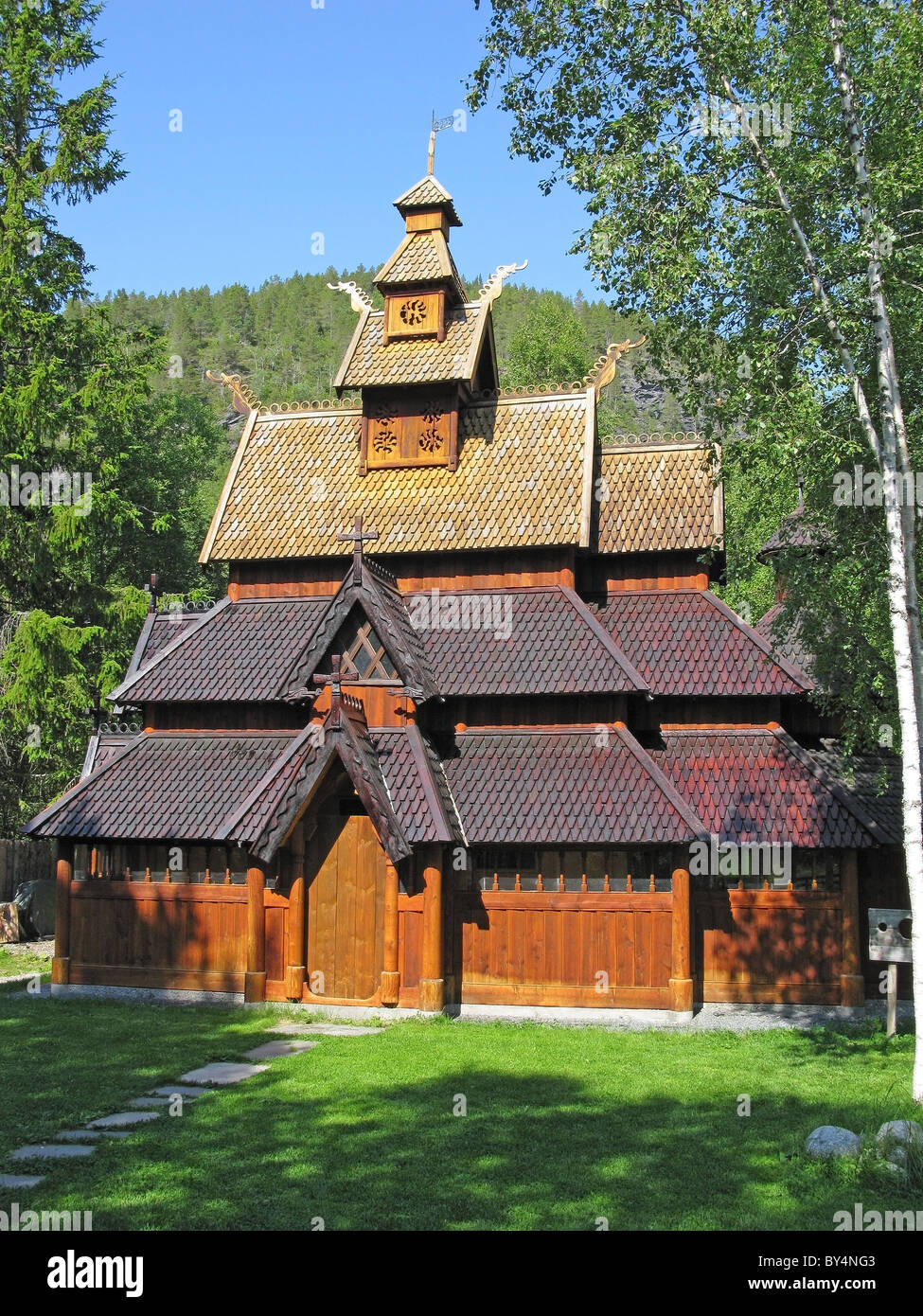 Miniature Reproduction Traditional Stavkirke Stave Church Savjord miniature-reproduction-traditional-stavkirke-stave-church-savjord