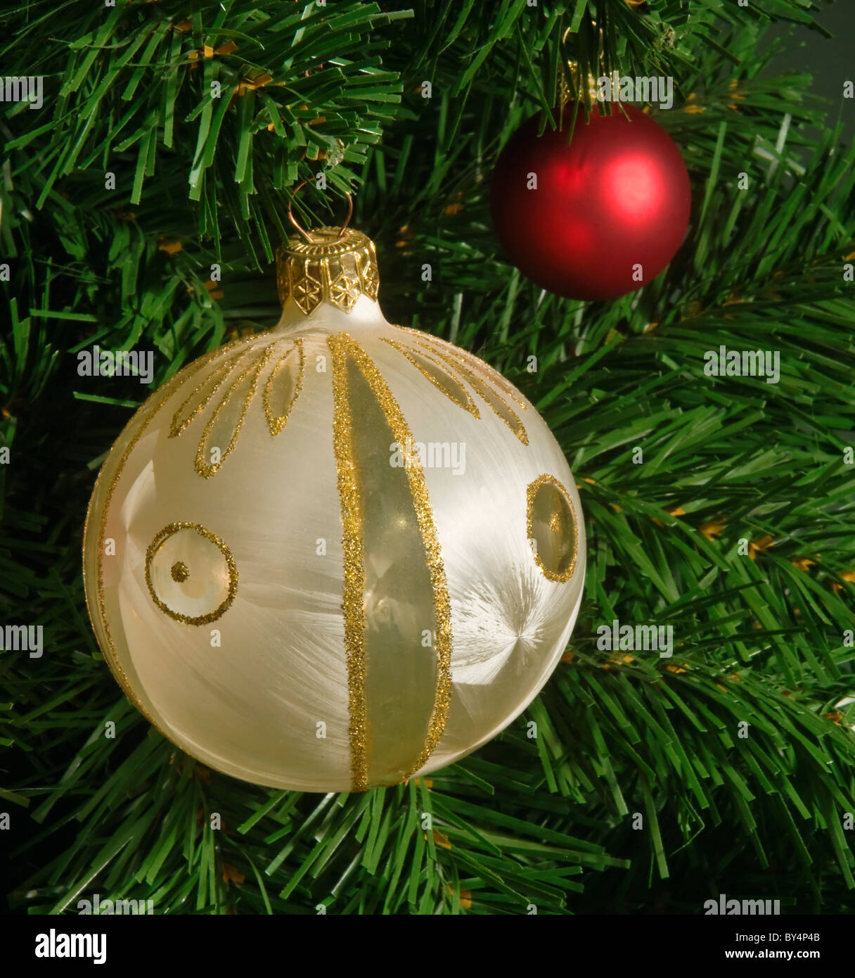 Christmas tree baubles. Stock Photo