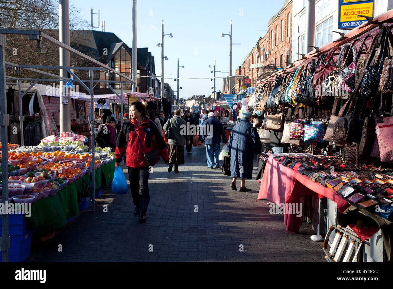 Walthamstow Market, London longest outdoor market in Europe Stock Photo Alamy