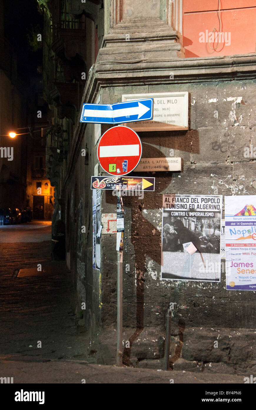 Street art and Graffiti in Naples, Italy Stock Photo