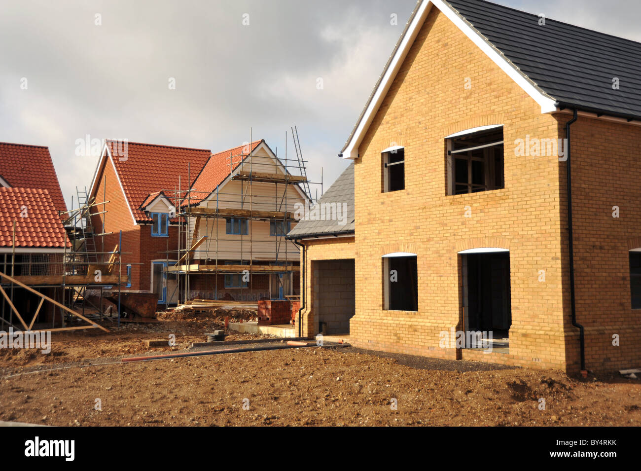 New build house construction UK Stock Photo Alamy