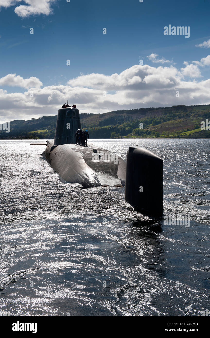 The nuclear powered hunter killer submarine HMS Astute Stock Photo