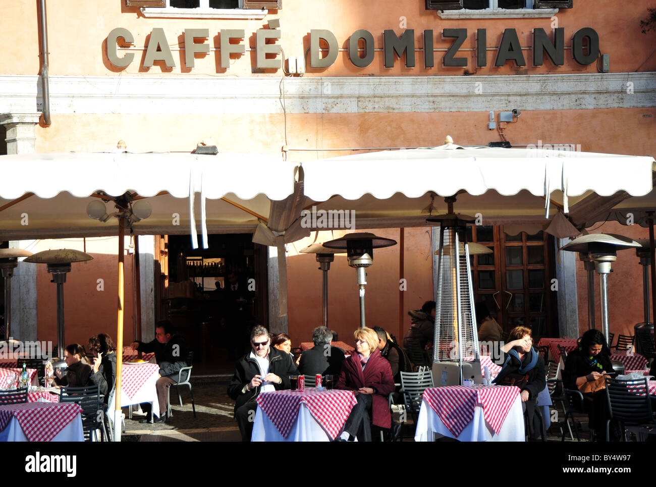 Rome, Italy, Caffe Domiziano in Piazza Navona Stock Photo