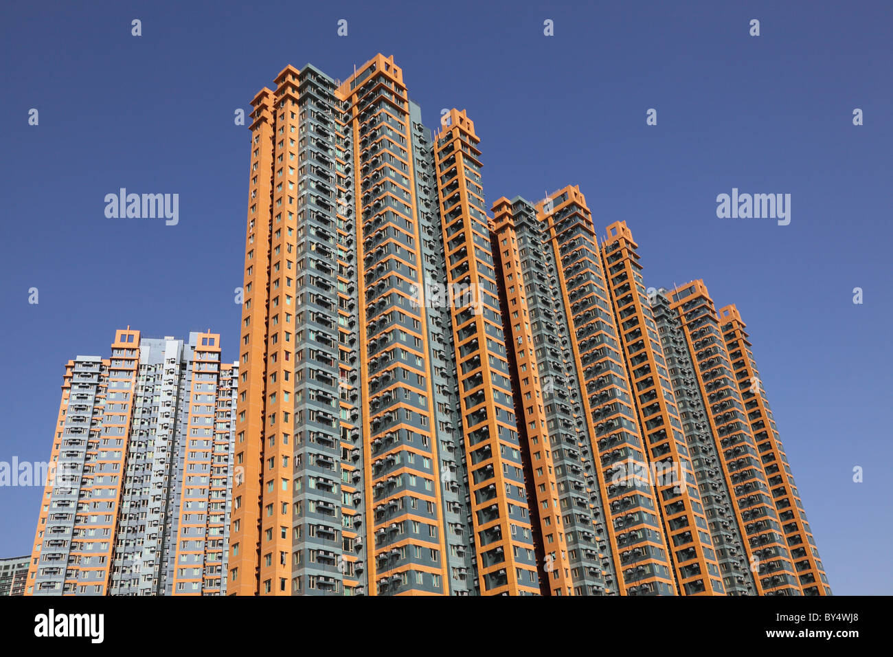 Highrise apartment buildings in Kowloon, Hong Kong Stock Photo Alamy