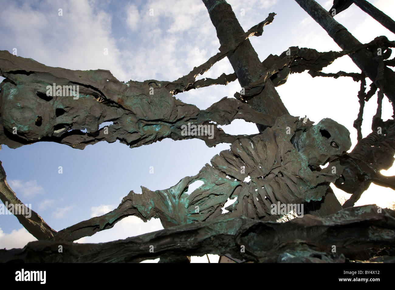 Detail from the National Famine Monument, County Mayo, Ireland Stock