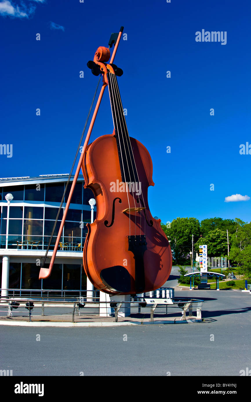 Largest Ceilidh Fiddle in the World Sydney, Nova Scotia, Canada Stock