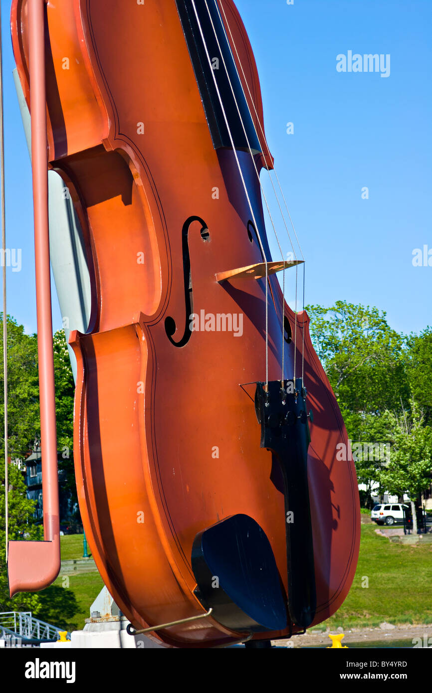 Largest Ceilidh Fiddle in the World Sydney, Nova Scotia, Canada Stock Photo