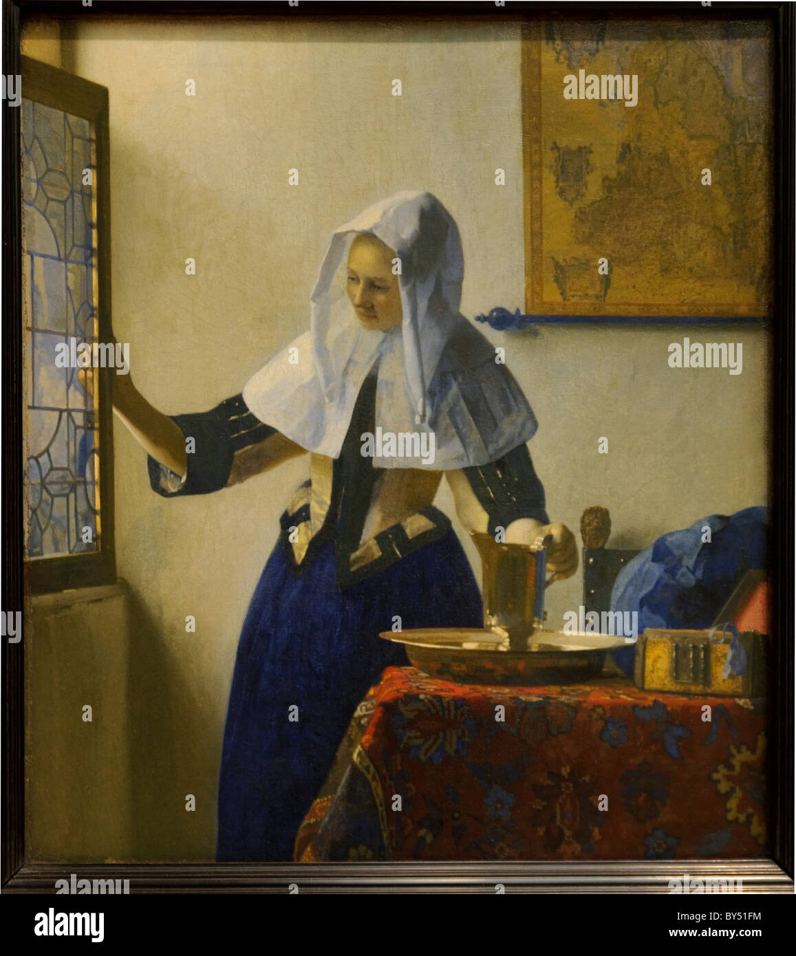 Young Woman with a Water Pitcher, Johannes Vermeer, circa