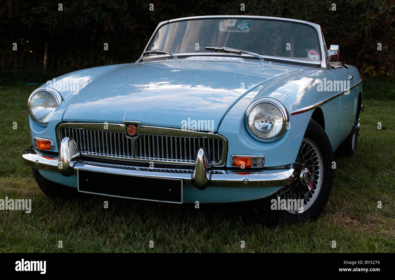 The famous MGB Roadster chrome bumper model Stock Photo