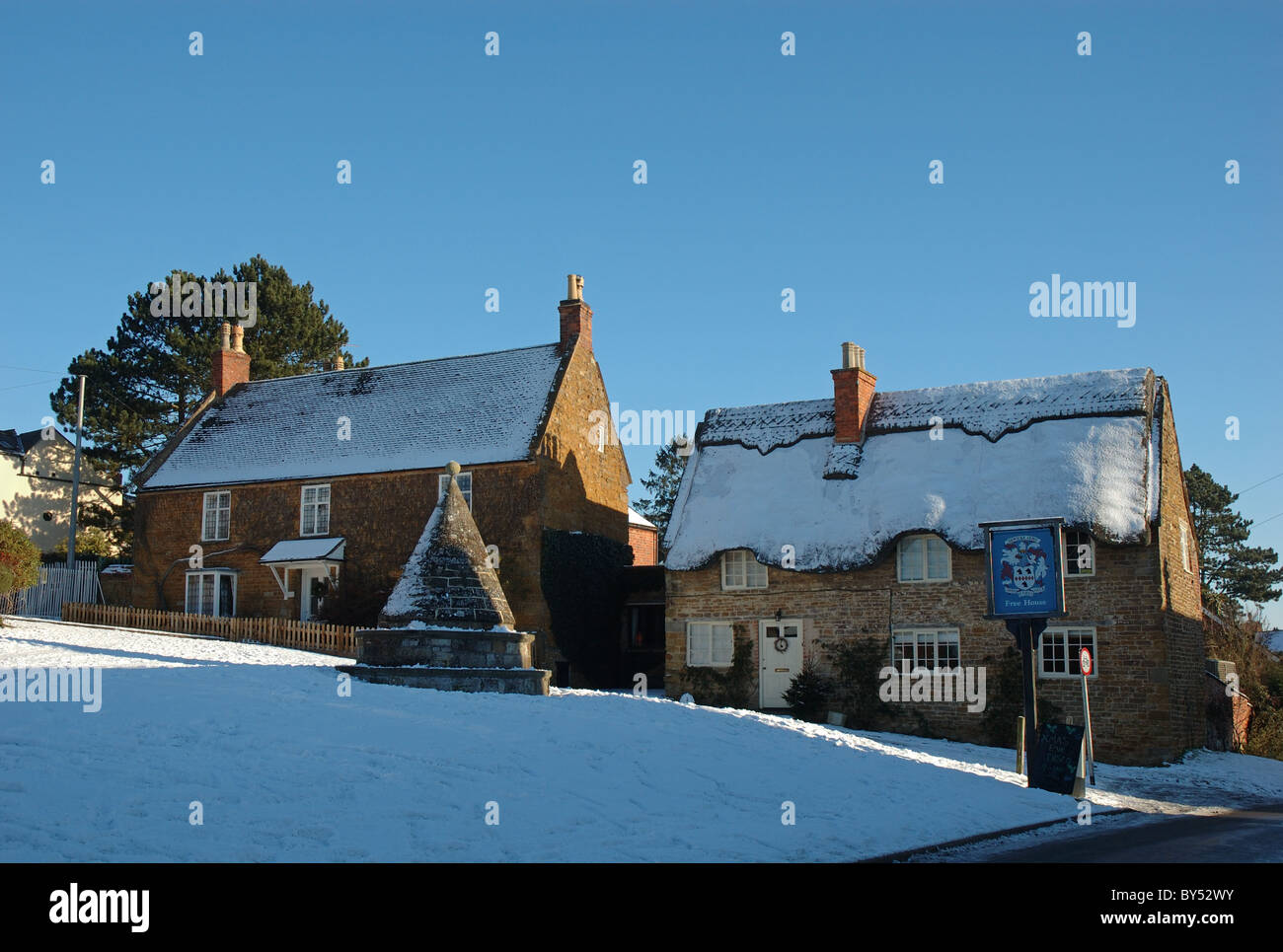 winter, Hallaton, Leicestershire, England, UK Stock Photo