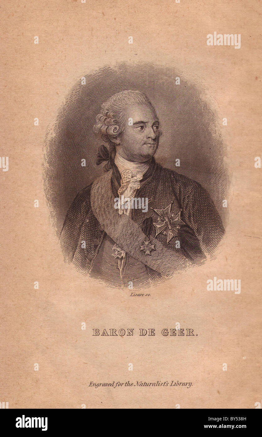 Baron Charles de Geer (17201778), Swedish entomologist. Stock Photo
