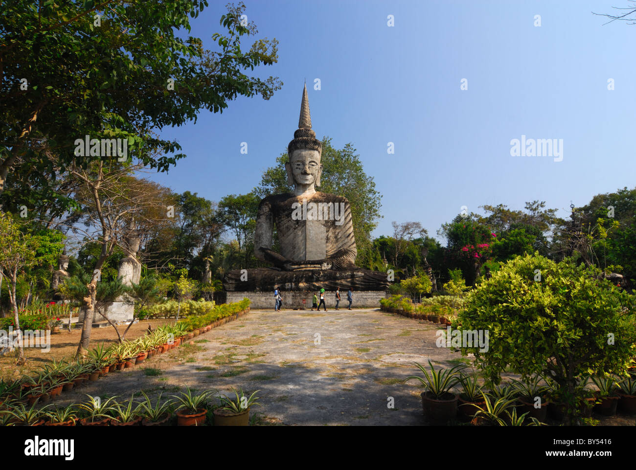 Buddha statue in the Sculpture park at Nong Khai, Thailand Stock Photo
