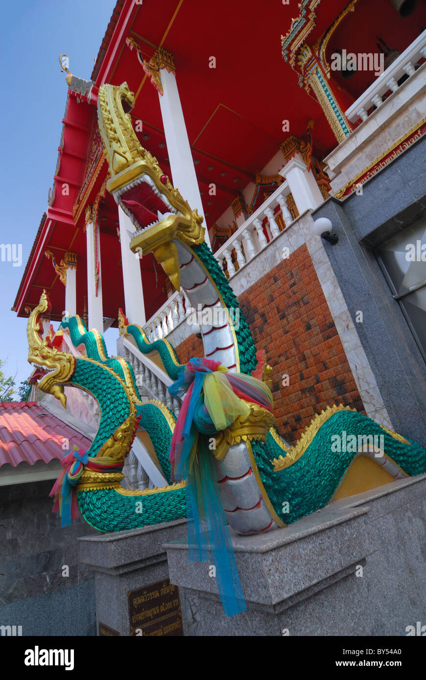 The Wat Lamduan Temple at Nong Khai in Thailand Stock Photo