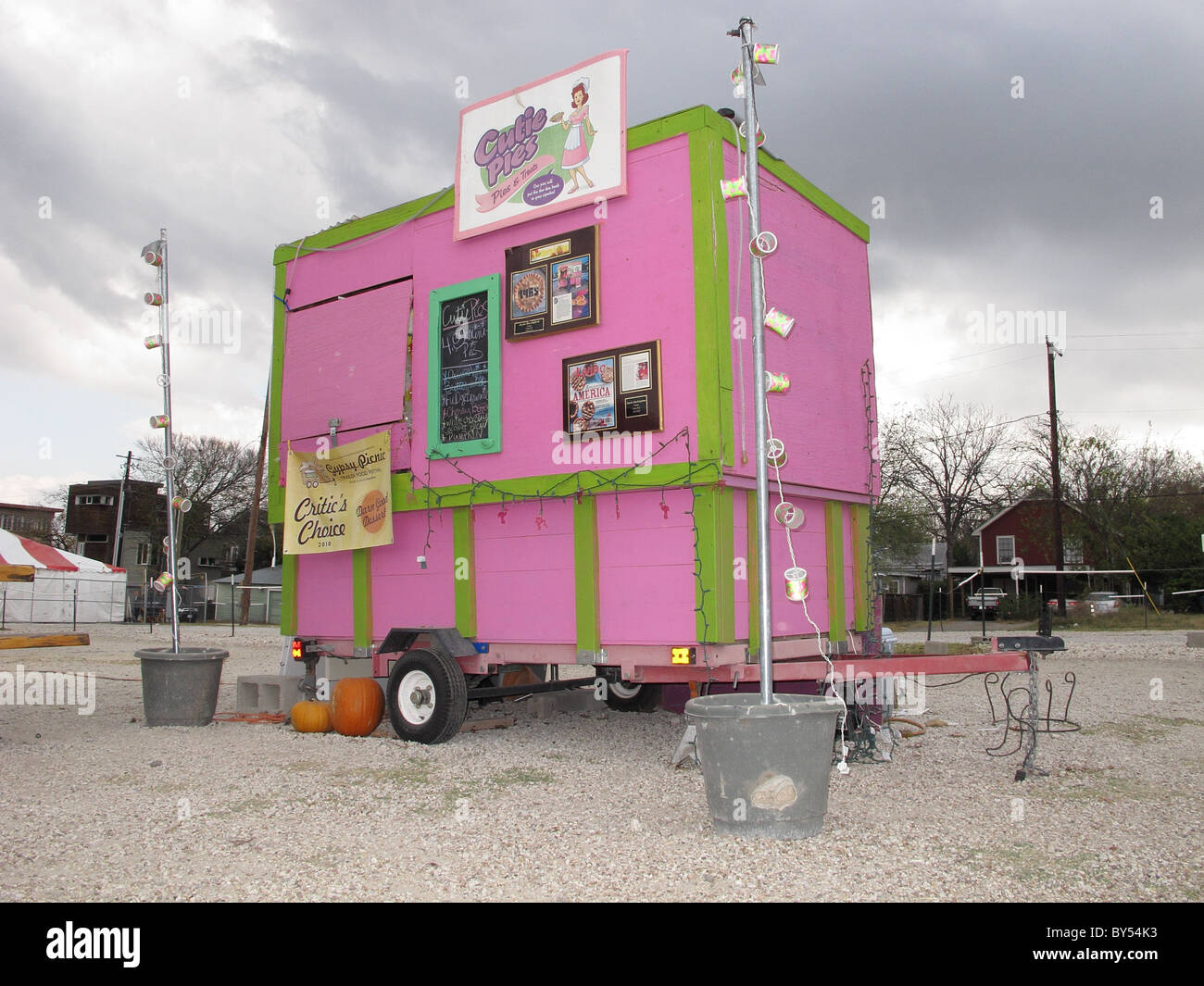 Food Cart in Austin Texas Stock Photo