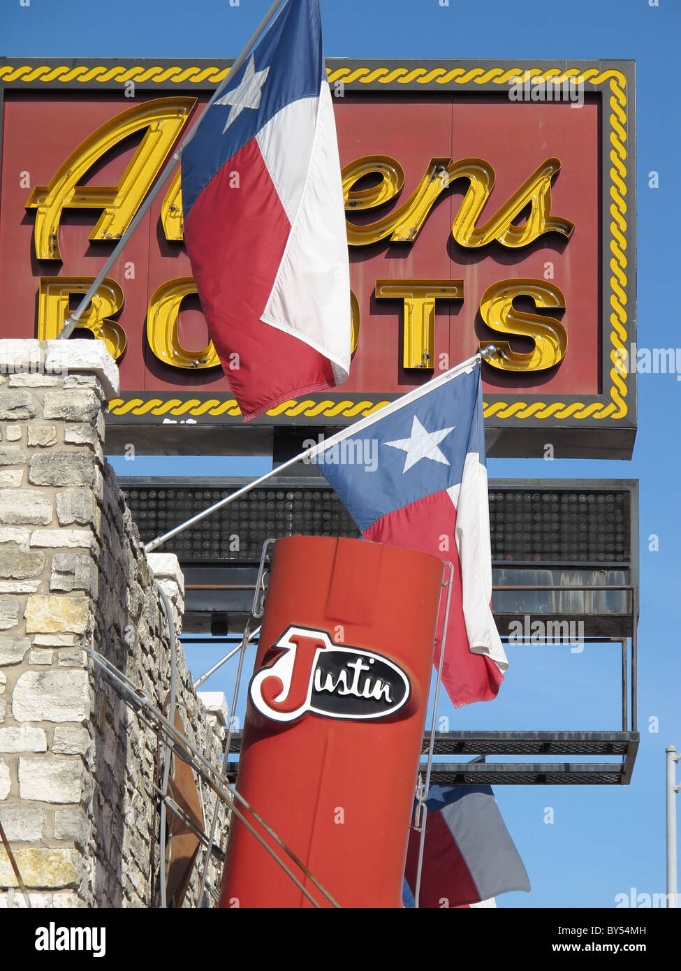 COWBOY BOOTS Banner Sign NEW Larger 2X5 Red White Blue for Shoe Store 