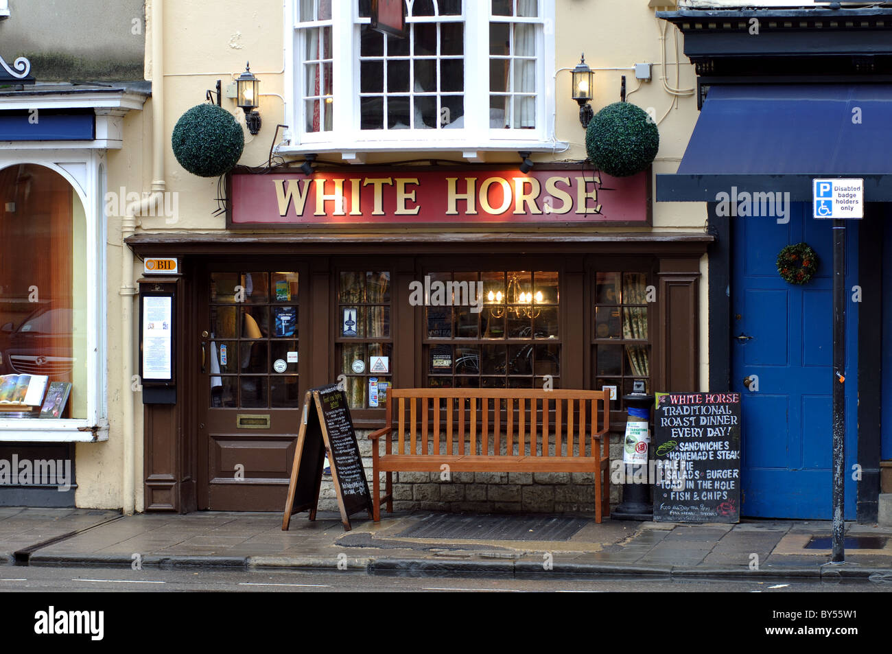 White Horse pub, Broad Street, Oxford, Oxfordshire, England, UK Stock