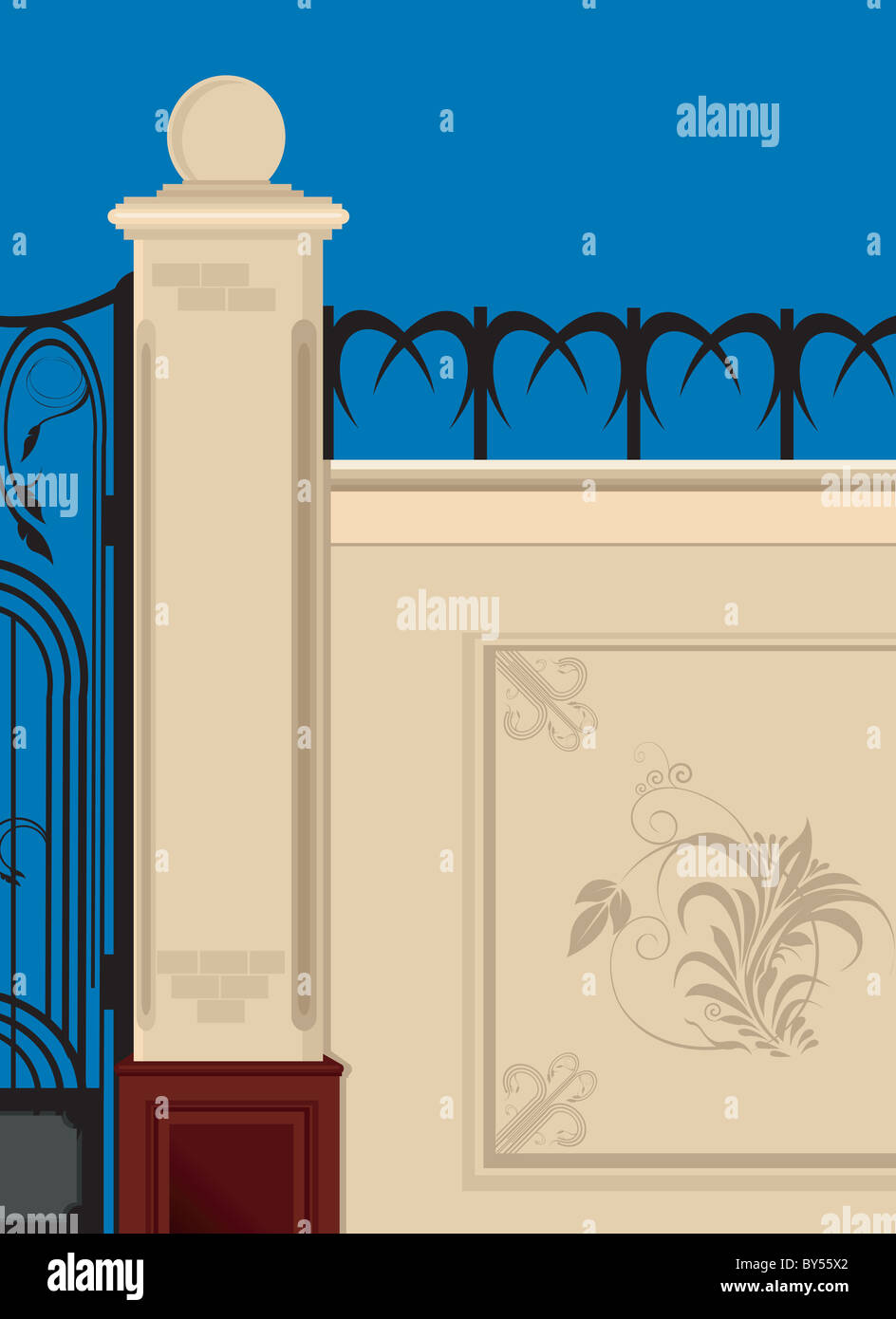 Grilled gate hi-res stock photography and images - Alamy