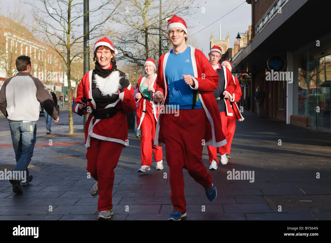 Santa runners hires stock photography and images Alamy