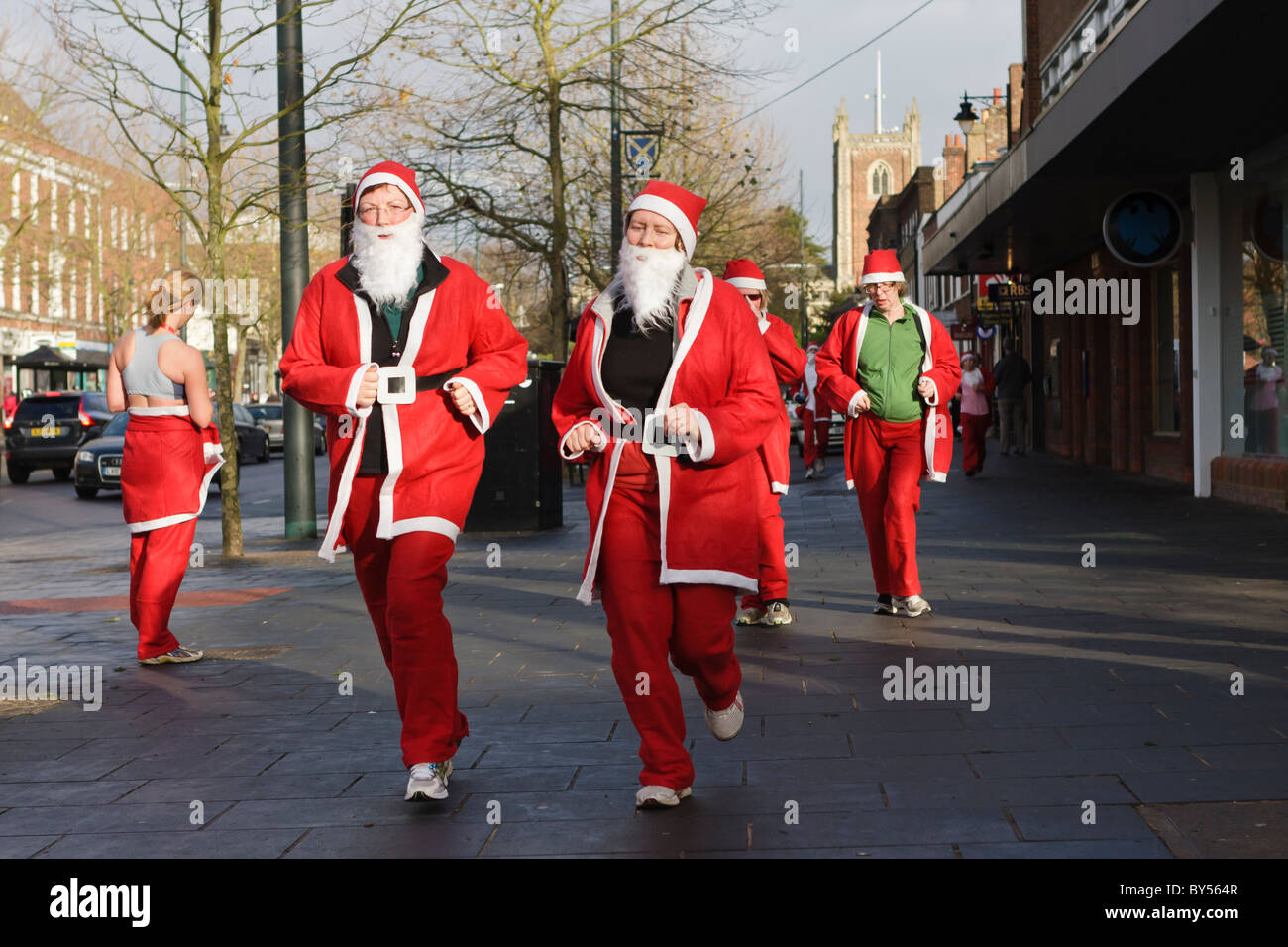 Santa runners hires stock photography and images Alamy